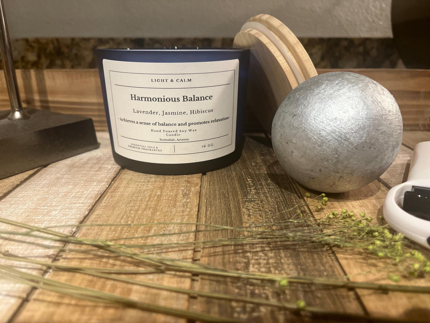 Harmonious Balance Aromatherapy Candle - Lavender, Jasmine & Hibiscus Blend
