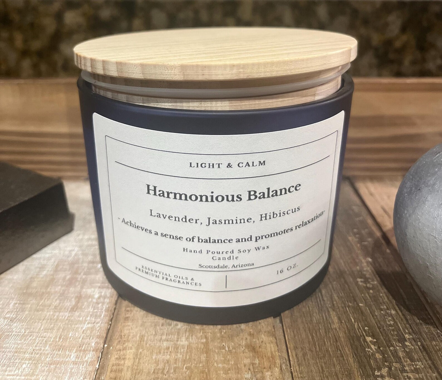 Harmonious Balance Aromatherapy Candle - Lavender, Jasmine & Hibiscus Blend