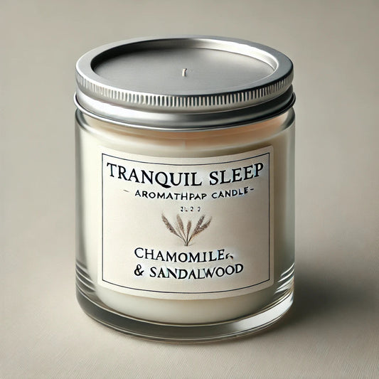 Tranquil Sleep Aromatherapy Candle - Chamomile, Lavender & Sandalwood Blend