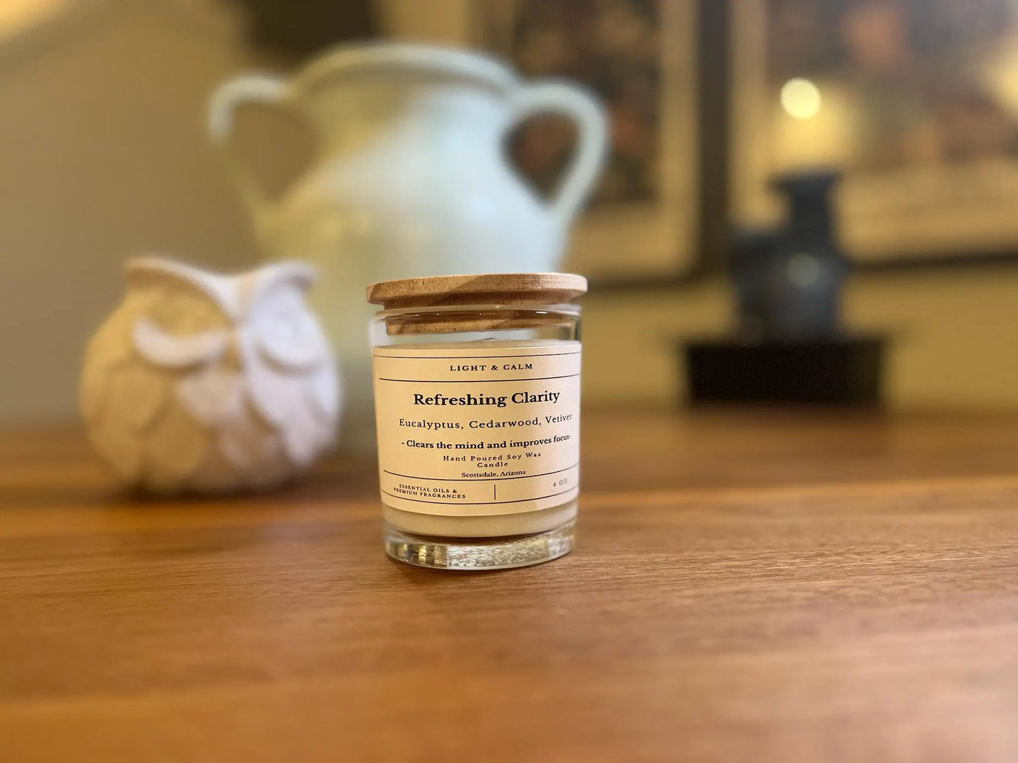 Refreshing Clarity Aromatherapy Candle - Orange, Peppermint & Lemon Blend